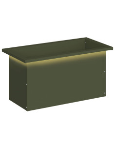 Fioriera da giardino con LED Verde Oliva 30 x 60 x 30 cm 2