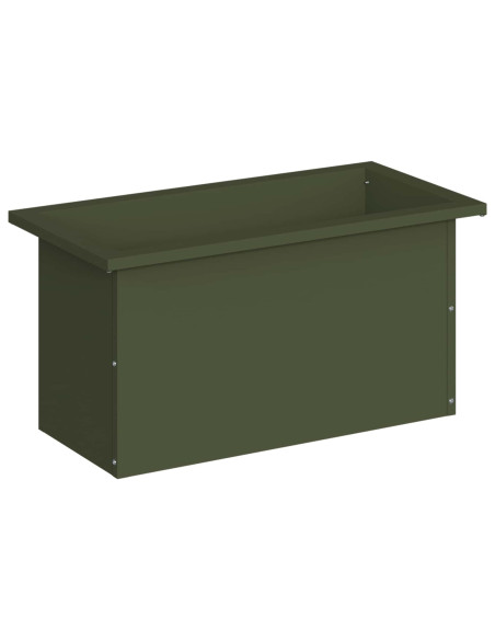 Fioriera da giardino con LED Verde Oliva 30 x 60 x 30 cm