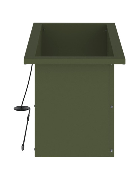 Fioriera da giardino con LED Verde Oliva 30 x 60 x 30 cm