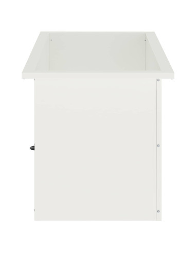 Fioriera da giardino con LED 2 pz Bianco 40 x 80 x 40 cm