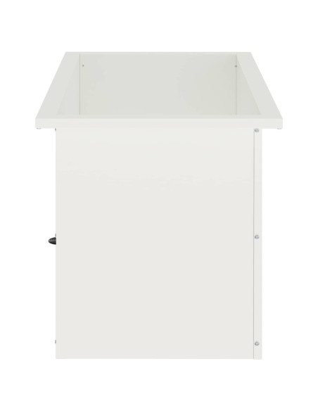 Fioriera da giardino con LED 2 pz Bianco 40 x 80 x 40 cm