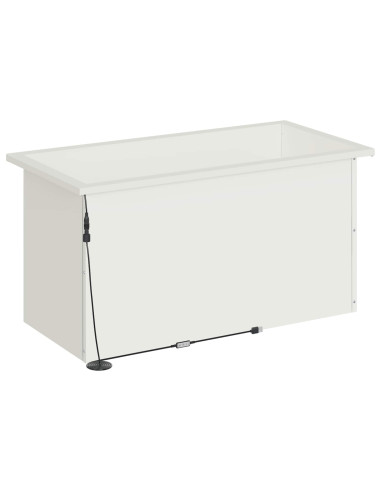 Fioriera da giardino con LED 2 pz Bianco 40 x 80 x 40 cm