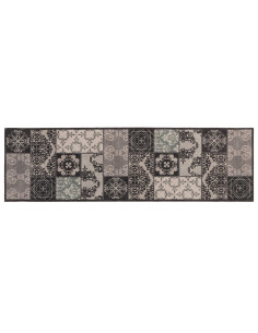 Tappeto da Cucina mosaico nero 300 x 60 cm 100% Poliammide