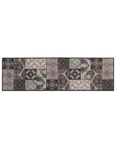 Tappeto da Cucina mosaico nero 300 x 60 cm 100% Poliammide