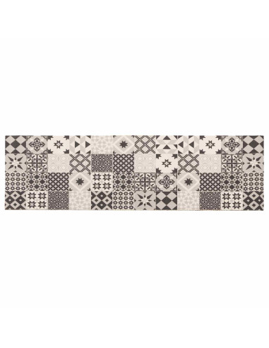 Tappeto da Cucina mosaico grigio 180 x 60 cm 100% Poliammide