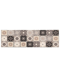 Tappeto da Cucina Mosaico grigio e beige 150 x 45 cm