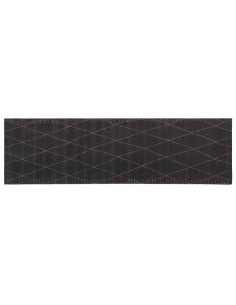 Tappeto da Cucina antracite a quadretti 180 x 60 cm