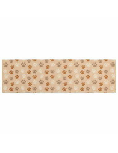 Tappeto da Cucina Zampe beige 150 x 45 cm 100% Poliammide