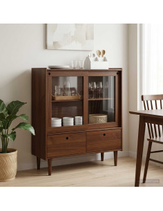 Credenza BILBAO Caramello scuro 104 x 40 x 120 cm