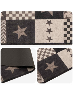 Tappeto da Cucina Stelle grigie 300 x 60 cm 100% Poliammide 2