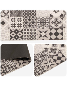 Tappeto da Cucina mosaico grigio 180 x 60 cm 100% Poliammide 2
