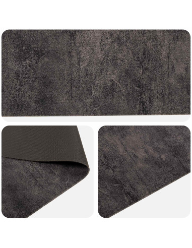 Tappeto da Cucina cemento nero 180 x 60 cm 100% Poliammide