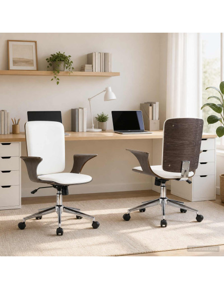 Sedie da Ufficio Girevoli 2 pz Similpelle 69 x 61 x 104 cm