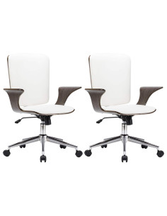 Sedie da Ufficio Girevoli 2 pz Similpelle 69 x 61 x 104 cm 2