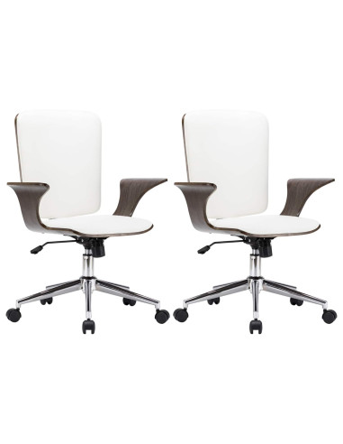 Sedie da Ufficio Girevoli 2 pz Similpelle 69 x 61 x 104 cm