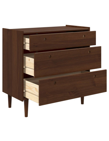 Cassettiera BILBAO Caramello scuro 90 x 45 x 89 cm