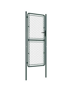 Cancello da Giardino in Acciaio 100x200 cm Verde
