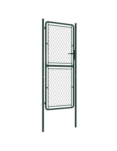 Cancello da Giardino in Acciaio 100x200 cm Verde