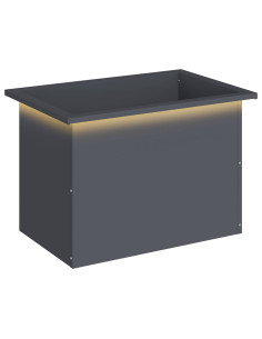 Fioriera da giardino con LED Antracite 40 x 60 x 40 cm Acciaio 2