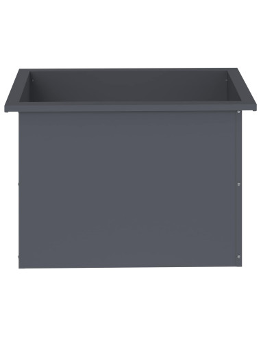 Fioriera da giardino con LED Antracite 40 x 60 x 40 cm Acciaio