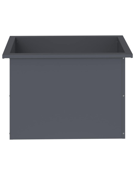 Fioriera da giardino con LED Antracite 40 x 60 x 40 cm Acciaio