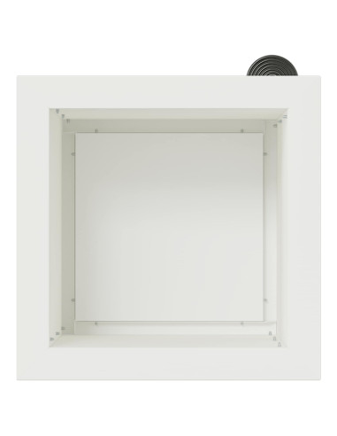 Fioriera da giardino con LED 2 pz Bianco 30 x 30 x 30 cm