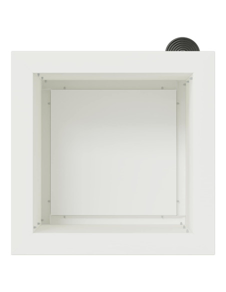Fioriera da giardino con LED 2 pz Bianco 30 x 30 x 30 cm