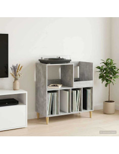 Supporto per giradischi Grigio Cemento 82 x 39,5 x 82,5 cm