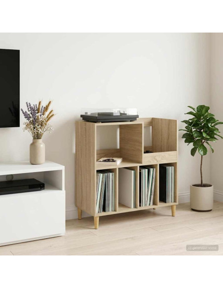 Supporto per giradischi Rovere Sonoma 82 x 39,5 x 82,5 cm