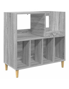 Supporto per giradischi Sonoma grigio 82 x 39,5 x 82,5 cm 2