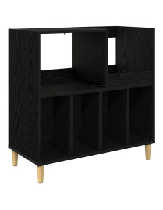 Supporto per giradischi Rovere Nero 82 x 39,5 x 82,5 cm 2