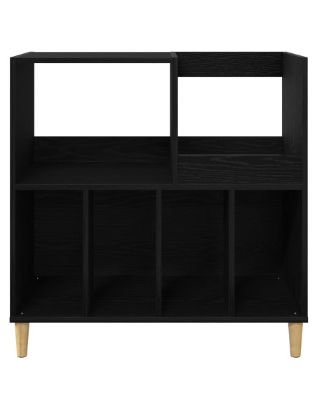 Supporto per giradischi Rovere Nero 82 x 39,5 x 82,5 cm