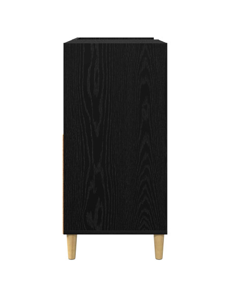 Supporto per giradischi Rovere Nero 82 x 39,5 x 82,5 cm