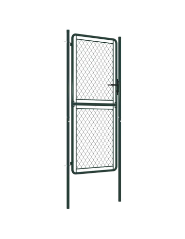 Cancello da Giardino in Acciaio 100x175 cm Verde