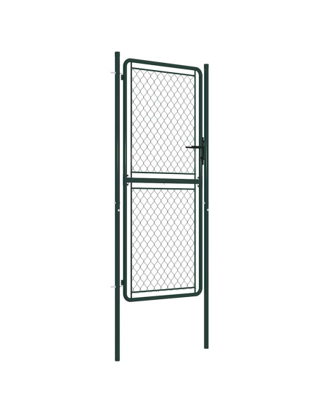 Cancello da Giardino in Acciaio 100x175 cm Verde
