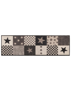 Tappeto da Cucina stelle grigie 180 x 60 cm 100% Poliammide