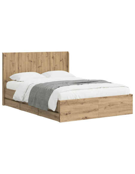 Struttura del letto con stoccaggio e testata Artisan Oak