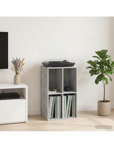 Mobile porta vinili Grigio Cemento 44,5 x 36,5 x 74,5 cm