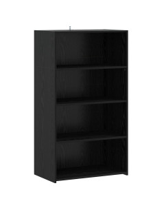 Credenza Rovere Nero 70 x 41 x 124 cm Legno ingegnerizzato 2