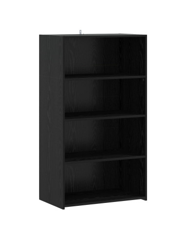 Credenza Rovere Nero 70 x 41 x 124 cm Legno ingegnerizzato