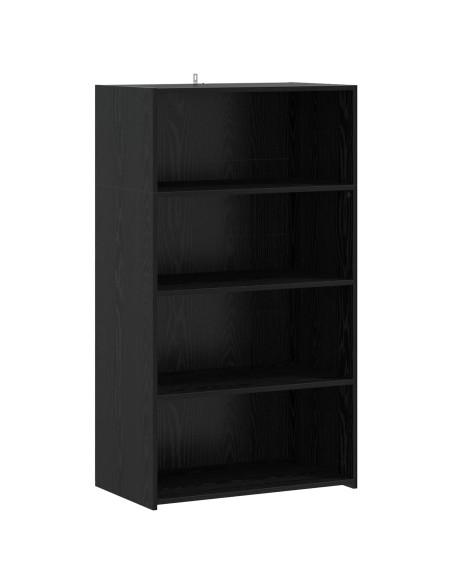 Credenza Rovere Nero 70 x 41 x 124 cm Legno ingegnerizzato