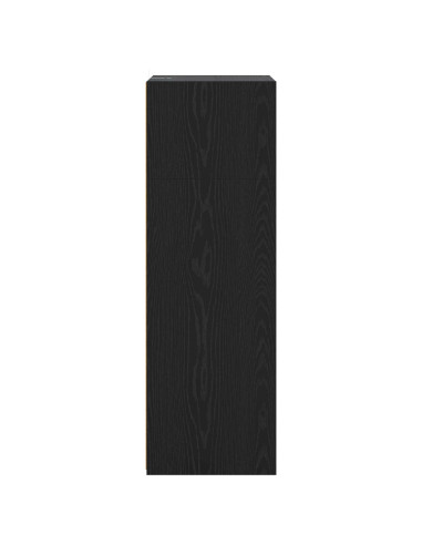 Credenza Rovere Nero 70 x 41 x 124 cm Legno ingegnerizzato