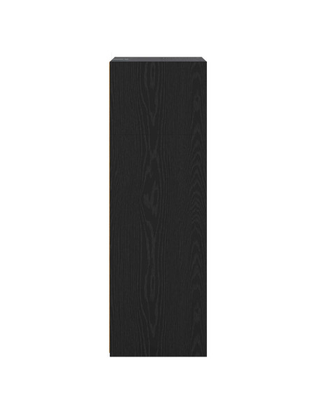 Credenza Rovere Nero 70 x 41 x 124 cm Legno ingegnerizzato
