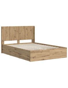 Struttura del letto con stoccaggio e testata Artisan Oak 2