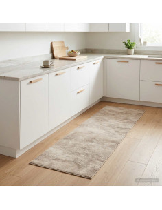 Tappeto da Cucina Cemento beige 150 x 45 cm 100% Poliammide