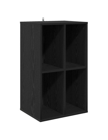 Mobile porta vinili Rovere Nero 44,5 x 36,5 x 74,5 cm