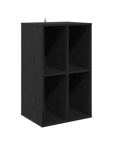 Mobile porta vinili Rovere Nero 44,5 x 36,5 x 74,5 cm