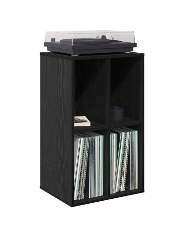 Mobile porta vinili Rovere Nero 44,5 x 36,5 x 74,5 cm