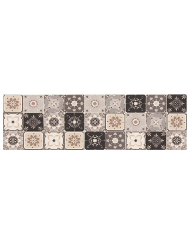 Tappeto da Cucina Mosaico grigio e beige 300 x 60 cm