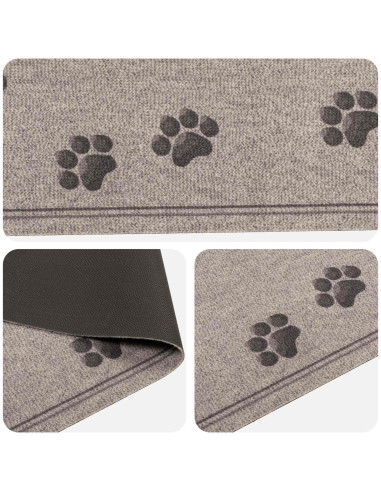 Tappeto da Cucina Zampe grigie 150 x 45 cm 100% Poliammide